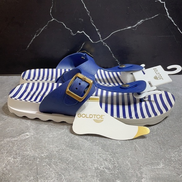 Goldtoe Helena B Flops Navy/White Size 6-7-10 - Picture 5 of 8